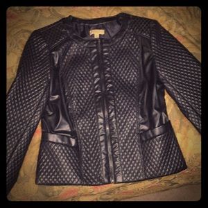 A real leather jacket black